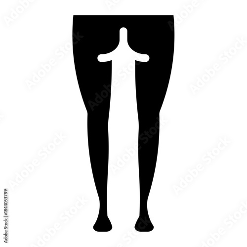 Loer body outline icon glyph vector design illustrator