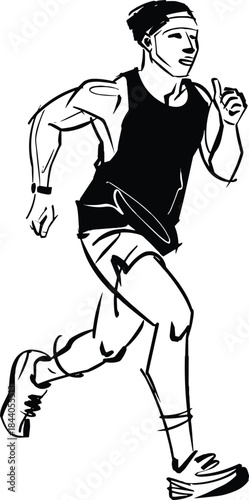 vector illustration of a running man