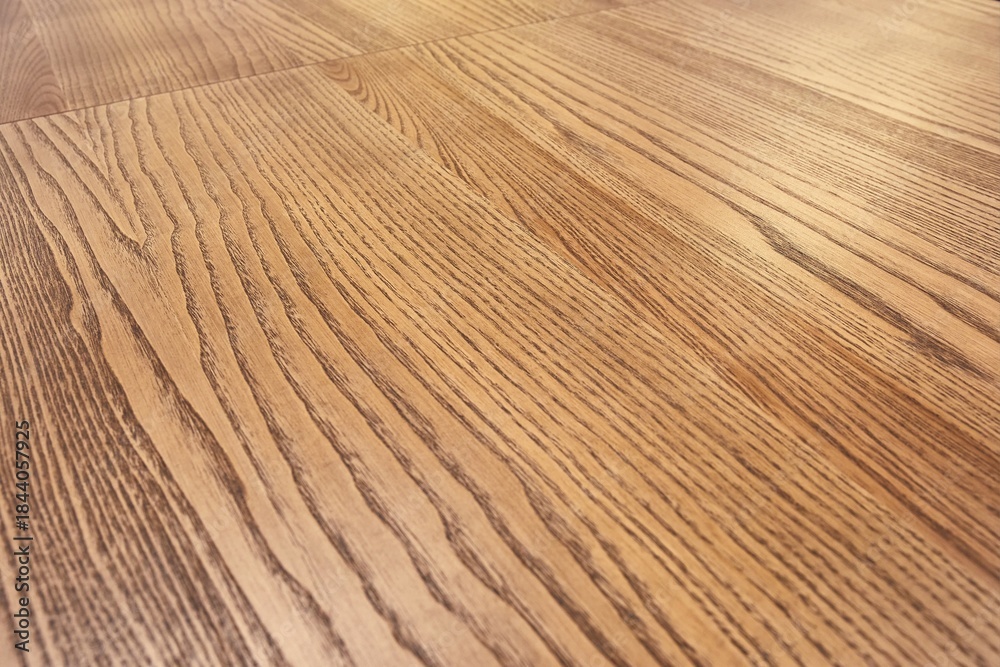 Fototapeta premium Wooden desk surface closeup