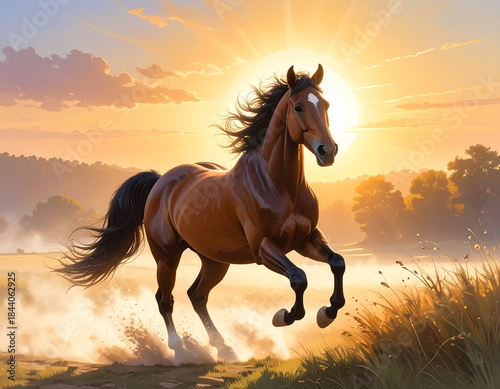 馬　干支　生成AI　年賀状　