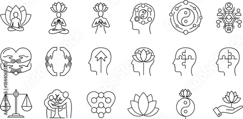 Financial Crisis, Market Downtrend and Recession Data Analysis Icons Set, Business Report Decline, Statistics Monitoring, Economic Warning, and Analytics Vector Symbols.