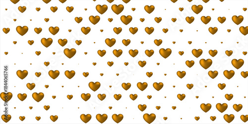 confetti background with gold glitter. valentines day. vector frame. hand drawn texture. love theme for party invite, retail offer and ad. wedding and bridal template with heart confetti..eps.10.