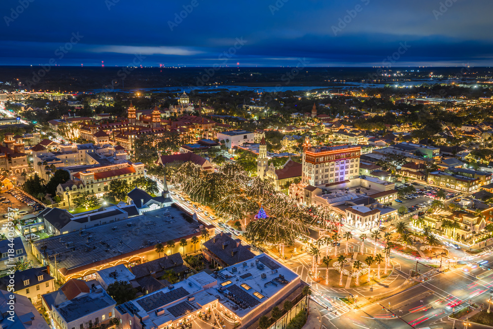Fototapeta premium St. Augustine, Florida during Night of Lights
