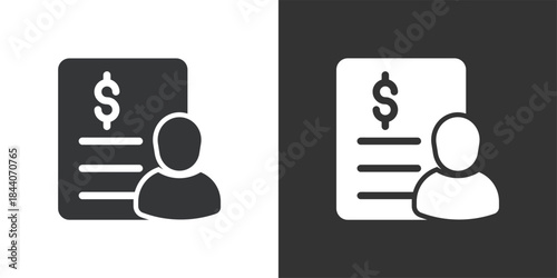 Personal Financial Data icon. Solid glyph series icon