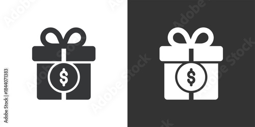 Money Gift icon. Solid glyph series icon