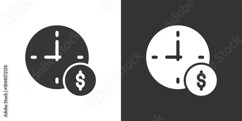 Timely Payment icon. Solid glyph series icon