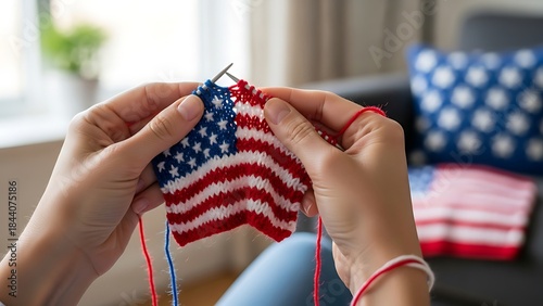 Soft Wool Textile Art Knitting American Handmade Yarn Craft Cozy Warm Fabric Texture for Winter Fashion Creative Hobby and Traditional Knitwear Design