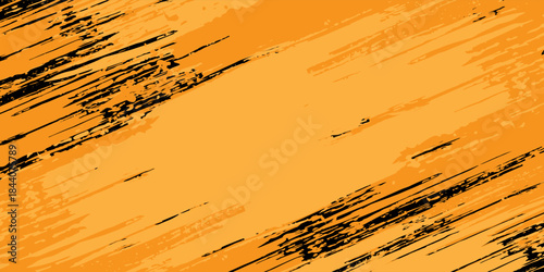 orange black brush Car sticker wrap pattern banner abstract sporty lines black orange color combination grunge brush modern pattern racing motorsport, Eps 10.