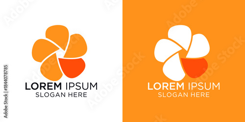 Stunning vibrant flower aperture logo design perfect for creative photography and modern branding concepts