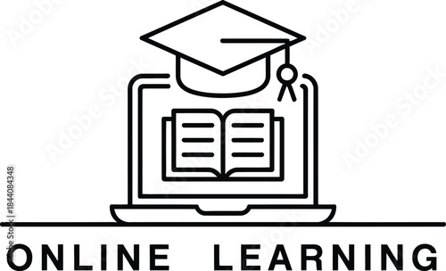 Graduation cap education icon vector illustration student learning logo