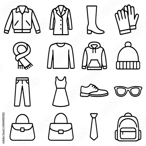 Essentials: A collection of clothing and accessories are stylishly arranged, presenting the building blocks of any fashionable wardrobe.