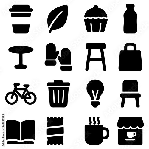 Collection of Icon: An assortment of meticulously crafted icons. Designed to add a modern, and aesthetically pleasing touch. Versatile, simple design and suitable for various applications