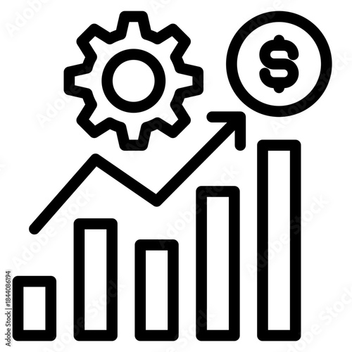 optimization, Performance boost, system tuning, speed enhancement, optimization, cloud and network optimization, web development,  outline icon vector design illustrator