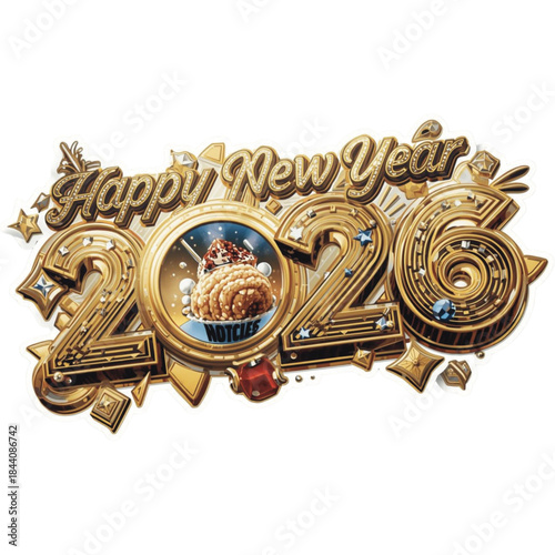 Ultimate New Year's Eve 2026 Maximalist Sticker