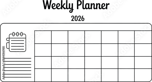 weekly Planner design template 2026