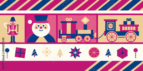 vector illustration of Christmas decorative banner 