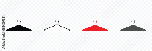 Clothes hanger icon symbol collection on white background. Vector Illustration .EPS 10 .