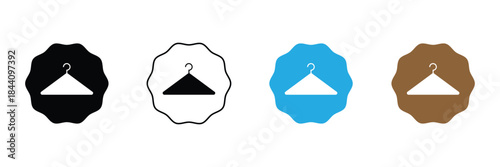 Clothes hanger icon symbol collection on white background. Vector Illustration .EPS 10 .