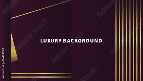 Abstract Luxury Purple Background with Glowing Golden Lines, Neon Light Effects, and Elegant Premium Design