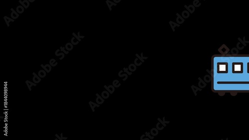 電車が走るアニメーション