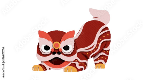 Vector illustration chinese new year dragon