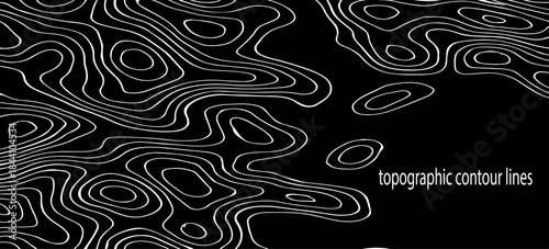 Abstract Topographic Map Contour Lines Vector Illustration Design Featuring Flowing Terrain Patterns, Elevation Curves, and Minimal Geographic Line Art.