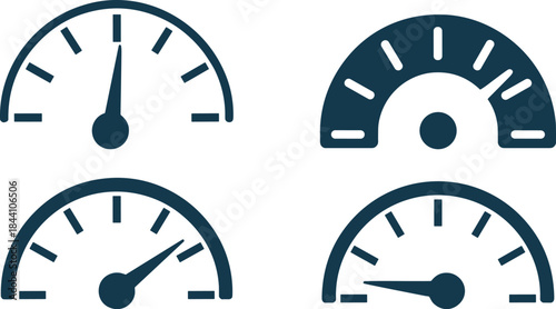 Blank Speedometer Illustrating Current Mph Speed Meter Icon Showing Vehicle Performance Measurement and Engine Motor Power at Scale of 120