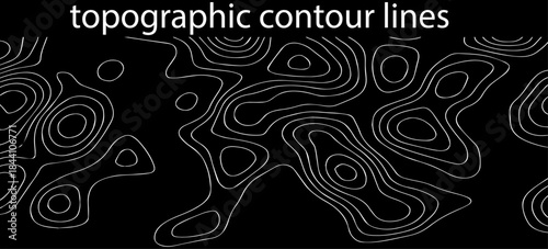 Abstract Topographic Map Contour Lines Vector Illustration Design Featuring Flowing Terrain Patterns, Elevation Curves, and Minimal Geographic Line Art.