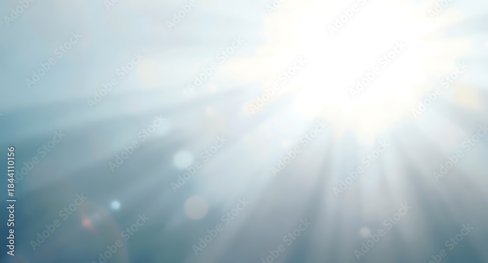 Fototapeta premium Bright light shining through clouds