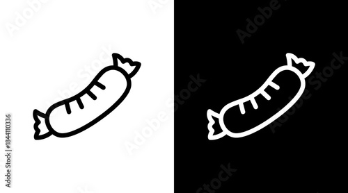 Sausage Links With Icon Set Design