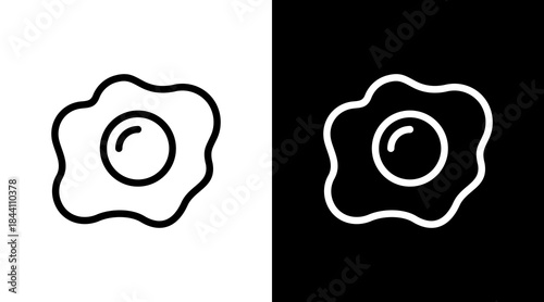 Omelette With Icon Set Design