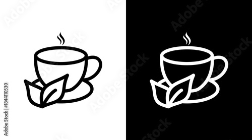 Tea With Icon Set Design