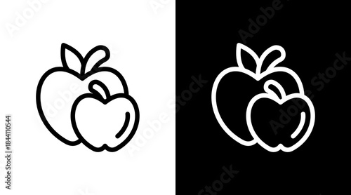 Apple With Icon Set Design