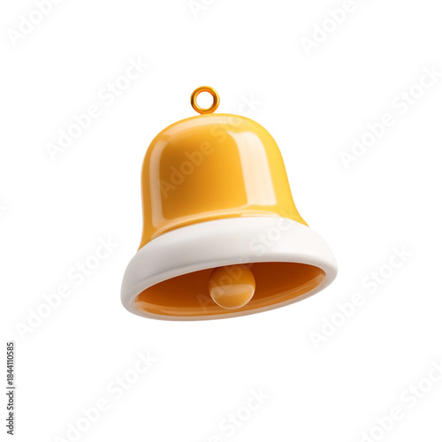 Simple Bell Notification Graphic Isolated on Transparent Background