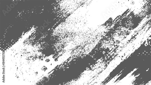 Abstract black and white grunge pattern with ink splash, texture, and dirty vintage paper frame design