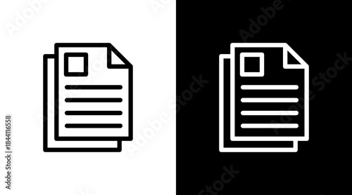 Document With Icon Set Design