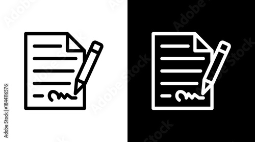 Contract With Icon Set Design