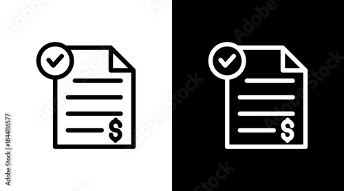 Invoice With Icon Set Design
