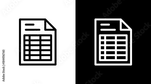 Spreadsheet With Icon Set Design