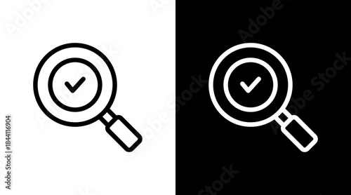 Magnifying Glass With Icon Set Design