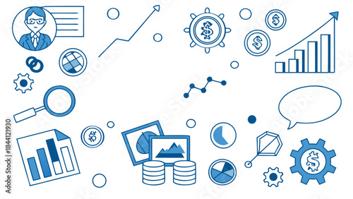 Business, Finance, and Data Analysis Doodle