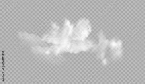 Realistic Smoke Cloud on Transparent Background – Vector Overlay