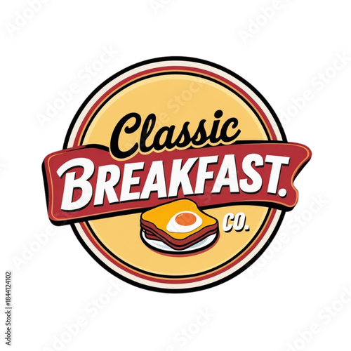 Classic American Breakfast Vector Illustration