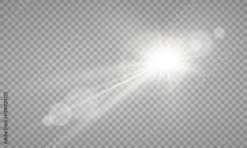 Vector transparent sunlight special lens flare light effect. PNG. Vector illustration