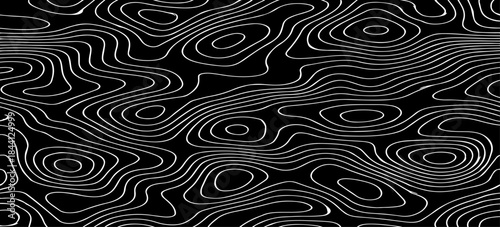 Topographic map contour lines vector illustration design on the black background.