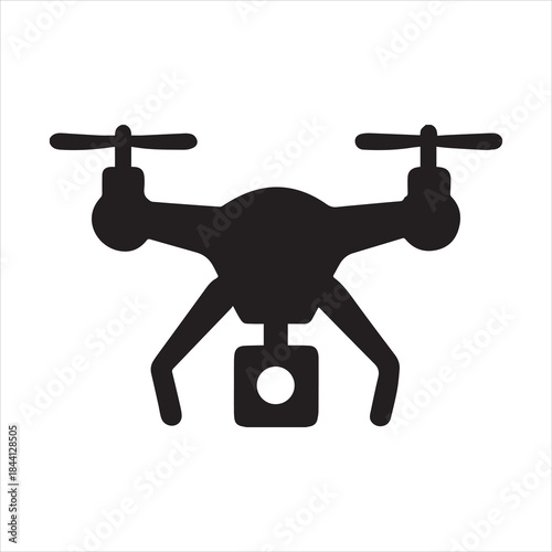 Modern drone icon for civilian aerial surveillance and photography
