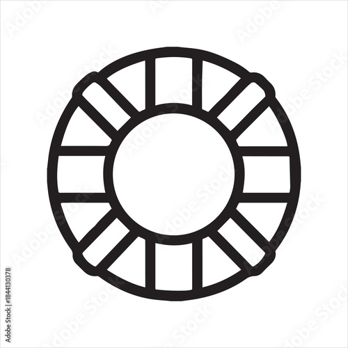 Lifebuoy icon for safety and rescue services