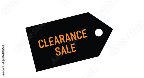 Clearance Sale Tag on White Background