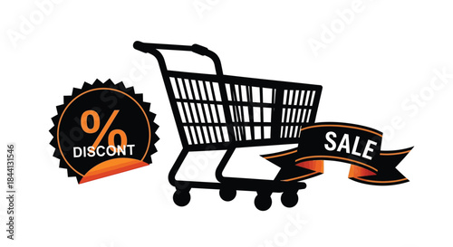 Shopping Cart with Discount Sale Banner