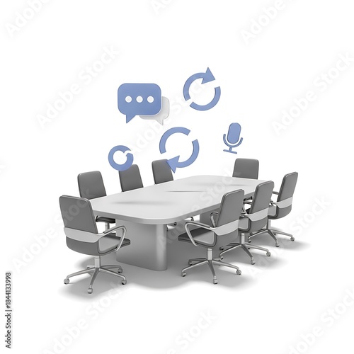 Modern conference room setup ready for dynamic team collaboration feedback and strategy meetings